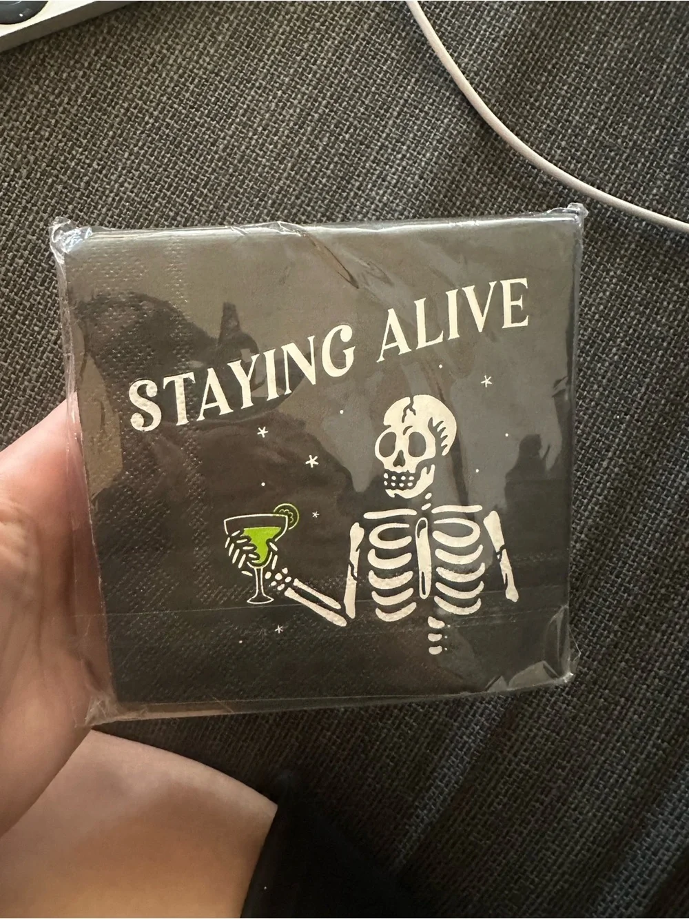 NWT “Staying Alive” Skeleton Over the Hill 40th Birthday Halloween Napkins $30